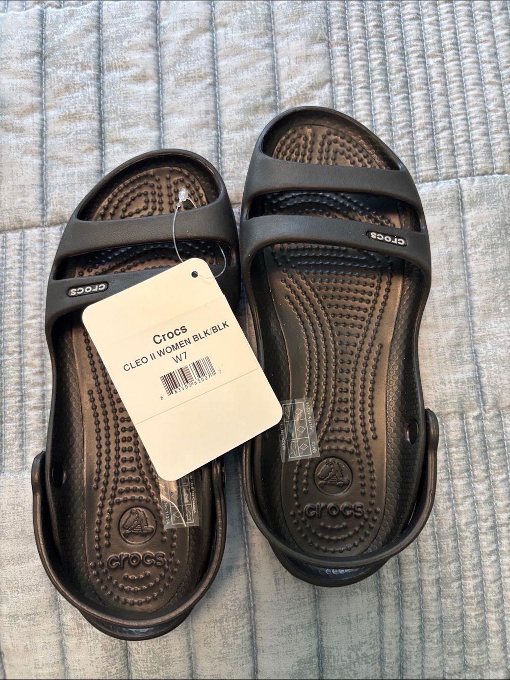 CROCS Kids' Cleo II Slide Sandals in Black